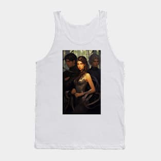 Xaden, Violet, and Dain Fourth Wing  by Rebecca Yarro book fan art Tank Top